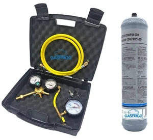 KIT AZOTO "COMBO" RIDUTTORE DI PRESSIONE PROVA TENUTA IMPIANTO CONDIZIONAMENTO - Foto 1 di 6