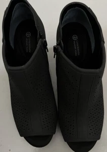 Giani Bernini Black Peep Toe Shoes 8.5W Memory Foam - Picture 1 of 8