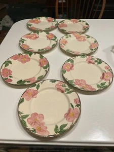 Franciscan Desert Rose 9” Luncheon Plates  Made in England - Set of 7 - Picture 1 of 13