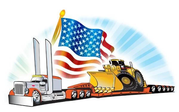 Lowboy Drop Trailer Semi Truck Mens Tshirt 1035 Peterbilt Big Rig - Image 1 of 1