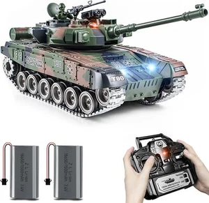 US 1:18 RC Panzer RUS T-90 Fernbedienung Panzer Modell Kampfspielzeug Militär Schüsse - Bild 1 von 20