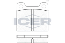 Scheibenbremsbelagsatz System Ate - Teves Icer 180162 für Maserati 92-97