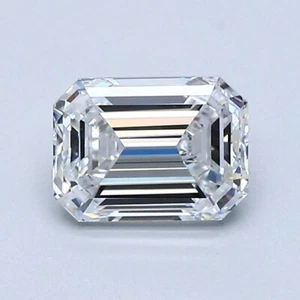 1.01 Ct EMERALD Cut IGI Certified CVD Diamond F Color VS2 Clarity Lab Grown - Picture 1 of 4