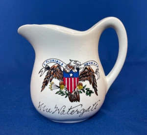 Vintage 1972 Watergate Hotel Scandal USA Restaurant Ware Pitcher E Pluribus Unum - Picture 1 of 12