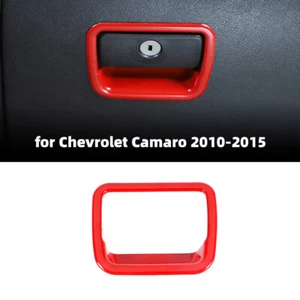 Co-pilot Storage Box Handle Decor Cover Trim For Chevrolet Camaro 2010-2015 Red - Picture 1 of 11