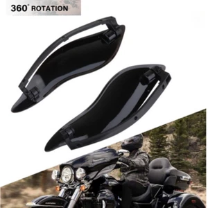 Deflector de aire lateral parabrisas negro para motocicleta Harley Electra Street Glide14+ - Imagen 1 de 10