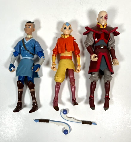 Avatar The Last Airbender Figure LOT Parts Customize ATLA Zuko Aang Sokka 2005 Cover