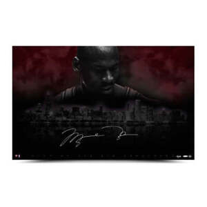 Michael Jordan Signed Bulls "City Of Big Shoulders" LE 25x40 Framed Photo (UDA)