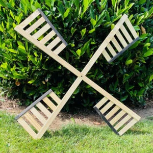 2x ali di ricambio DARLUX XL per mulino a vento giardino ruota mulino a vento in legno naturale 85 cm