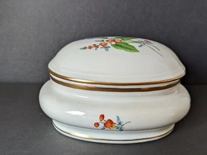 Meissen Porzellan Ovale Deckel-Dose,  Filigrane Bemalung,  1. Wahl - Bild 1 von 10