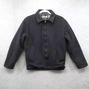 Schott NYC Quilt Lined Vintage Wool Full Zip Jacket Coat Mens 36 Black USA Made - Picture 1 of 9