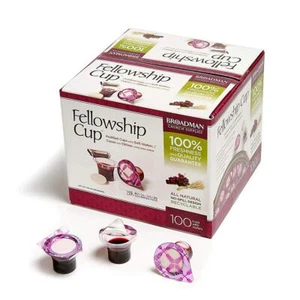 100 Count Prefilled Communion Cups With Grape Juice And Wafer Fellowship Cup - Picture 1 of 6