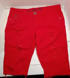 Jeans Vanilla Star Rojo Envejecido Cortados/Cortados Talla 9 #111052 Usados - Imagen 1 de 12
