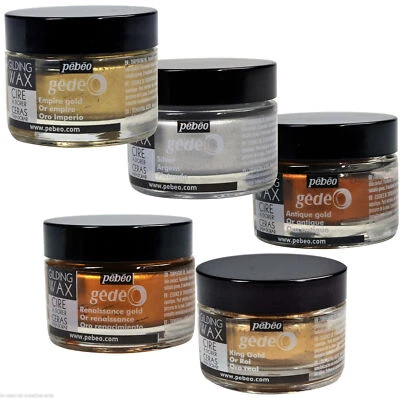 Pebeo Gedeo Gilding Wax - 30ml Jar - 6 DIFFERENT COLOURS - Art Craft Metallic - Image 1 of 4