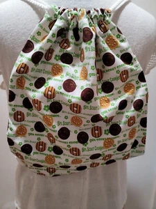Handmade String Backpack -Girl Scout Print -New - Picture 1 of 1