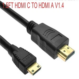 Mini HDMI C TO HDMI A Cablefor Nikon camera D5200 HC-E1 D850 D5 D500 D4s  - Picture 1 of 11