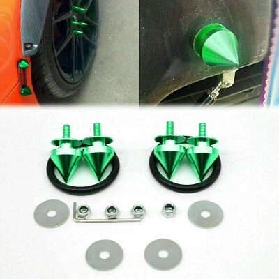 Sujetador de liberación rápida con espiga de aluminio verde para parachoques maletero guardabarros tapas de escotilla Foto 1 de 4