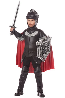 Brand New Black Knight Warrior Medieval Renaissance Child Costume - Image 1 of 2