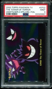 PSA 9 The Tower Of Terror Foil Topps Pokemon TV 2000 Pokemon Card #EP22