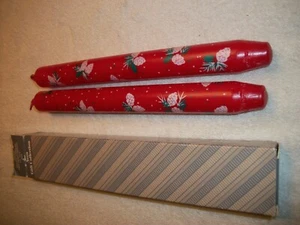 2 Boxes of Avon Red Holiday Candles - Holiday Decoration - 10 1/2" Tall - Picture 1 of 5
