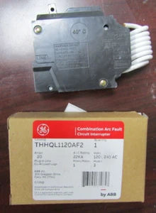 😃NEW GE GENERAL ELECTRIC 20A AFCI CIRCUIT BREAKER 120/240V 1 POLE THHQL1120AF2 - Picture 1 of 8