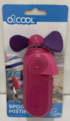 Ventilador de niebla con mosquetón O2Cool Sport - Funciona con pilas - ROSA - Nuevo Foto 1 de 4