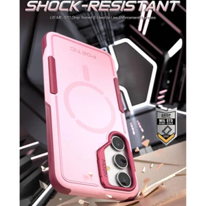 For Galaxy S24 Case w/Camera Stand Dual Layer Rugged Slim Shockproof Cover Pink - Picture 1 of 6