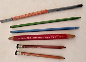 ALTE 3 STIFTE, 1 RADIERGUMMI (KASSETTENTYP BEIDSEITIG) KREIDEN VON ''A.W. FABER '' & BRO - Bild 1 von 24