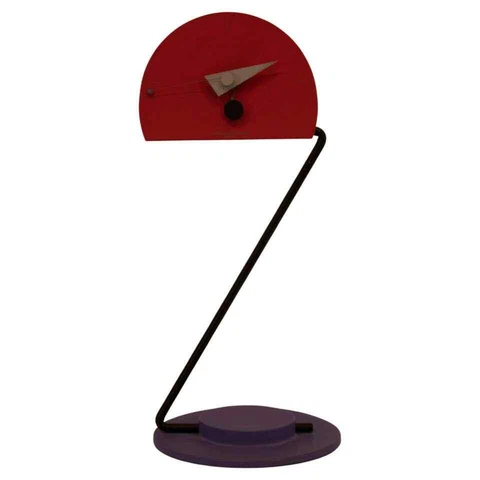 Memphis Style Constructivism 1980 Aluminum Shelf Clock by Nicolai Canetti Modern Cover