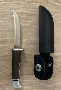Buck Knife 118 Personal 420HC Blade OD Green Micarta Handle Leather Sheath NIB