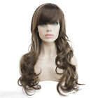 Synthetic Long Layered Style Straight Wigs Dark Brown With Blonde Highlights Wig