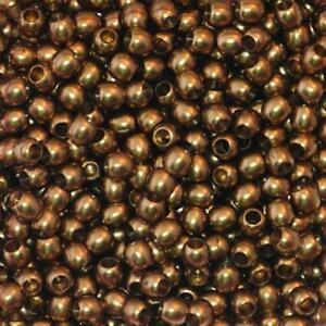 French Solid Brass Beads for Crafts & Jewelry Making - 8mm - 6mm