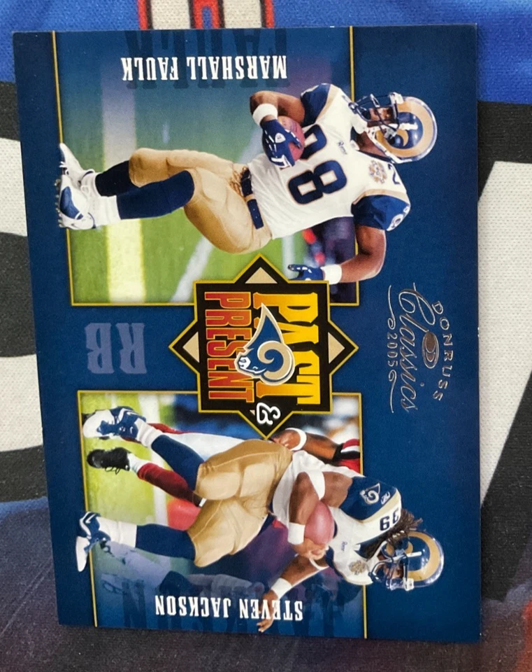 2005 Donruss Classics Blue 242/500 Marshall Faulk & Steven Jackson #PP-24 (TZ) - Image 1 of 2