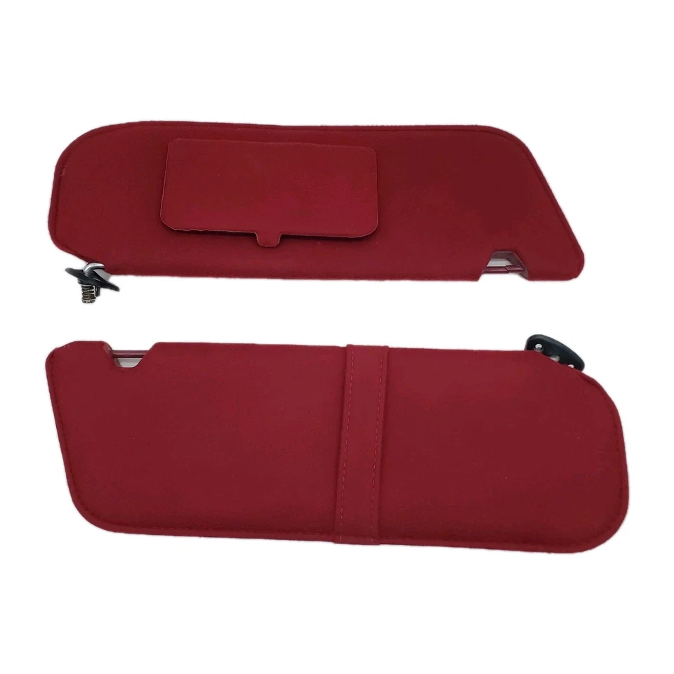 Juego de parasoles Ford Ranger 1989-2006 par lado conductor pasajero tela roja Foto 1 de 4