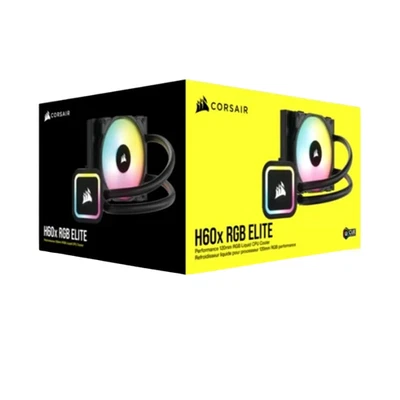 Refroidisseur tout-en-un Corsair H60x Elite 120 mm RGB Neuf (non ouvert) - Photo 1/4
