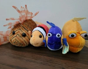 Ganz Webkinz Lot Of 4 Fish Lionfish Clown Fish Purple Goldfish Fantail No Codes - Picture 1 of 14
