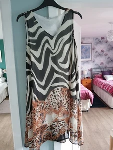"Sweet Miss" Dress Black And White Leopard. XL Size. Never Worn. New No Tags - Picture 1 of 2