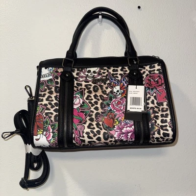 Cartera Ed Hardy con correa para el hombro estampado de guepardo nueva Foto 1 de 4