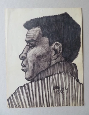 BOCETO DE HOMBRE NEGRO DE WILLIAM CUMMING (WA 1917-2010) 1958----- DE SU PATRIMONIO Foto 1 de 3