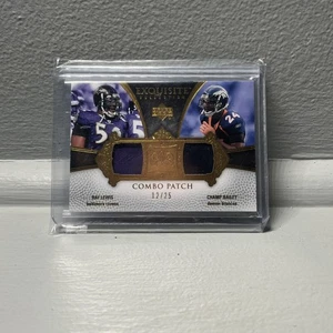 2007 UD Exquisite Ray Lewis Champ Bailey Combo Patch Game Used /25 - Picture 1 of 2