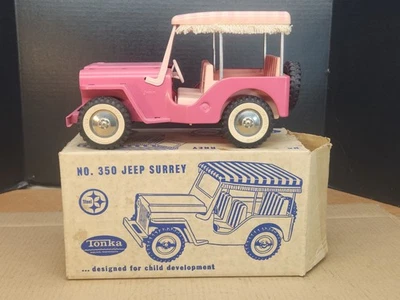 Tonka #350 Jeep Surrey in Box  Pressed Steel circa 1962 - Image 1 of 4