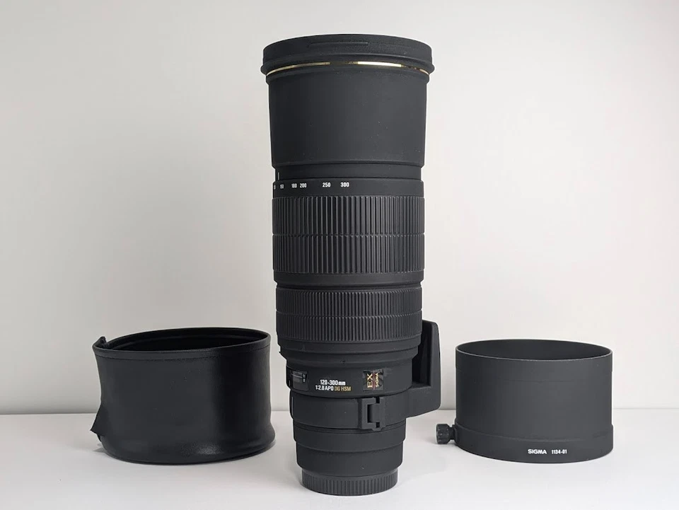 Sigma EX 120-300mm f/2.8 APO DG HSM Lens Canon EF-Excellent w/Hood- Japan Tested - Image 1 of 4