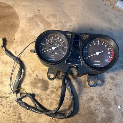 Suzuki Gs550 Gs 550 Medidores Velocímetro Velocímetro Juego Medidores Años 70 Años 80 Foto 1 de 4