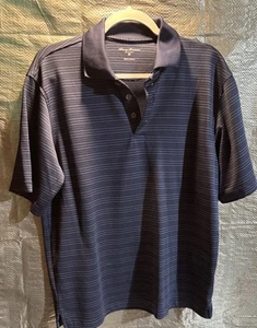 Tommy Armour Dri-Logic Men's Golf Polo Shirt Short Sleeve Navy Blue Size M - Picture 1 of 3