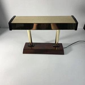 8H29 120V Vintage Bankers Electrix Desk Lamp Double Column Fluorescent Working - Picture 1 of 10