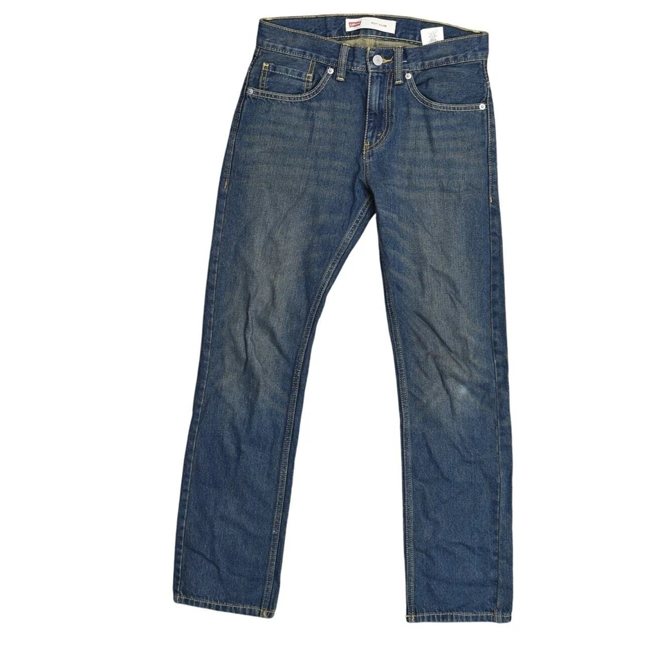 Jeans rectos azules Levi's unisex niños talla 16 28x28 usados 511 calce ajustado Foto 1 de 4