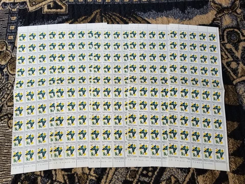 Rwanda 5 Partial Stamp Sheets - 1965 Butterflies - T330 Cover