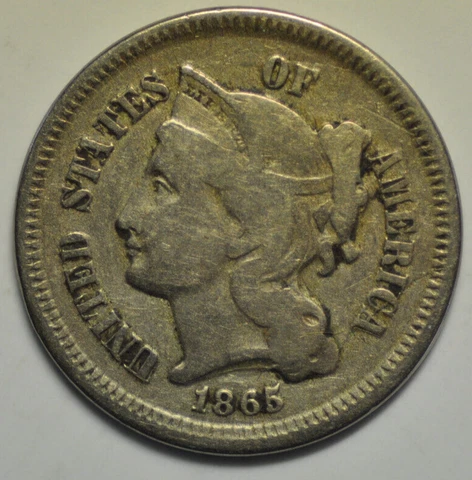 mw19279 -  Nickel 3 Cents 1865 Cover