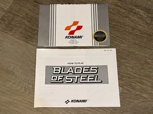 Blades of Steel Manual de instrucciones e inserto Konami solo Nintendo Nes auténtico - Imagen 1 de 4