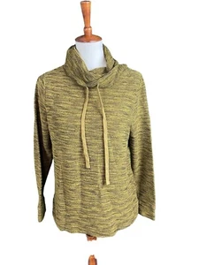 Old Navy Women's Mock Neck Long Sleeve Drawstring Sweater Yellow Petite Small - Picture 1 of 9